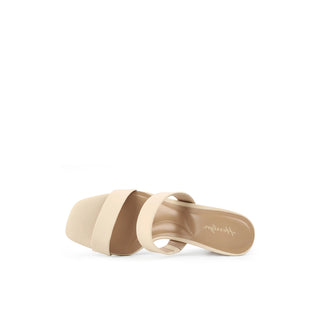 Tessa Two-Strap Block-Heel Sandals