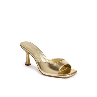 Talia Metallic Open-Toe Heeled Mules