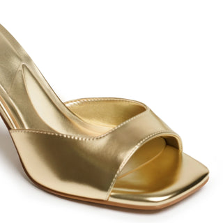 Talia Metallic Open-Toe Heeled Mules