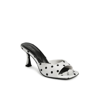 Talia Polka Dot Open-Toe Heeled Mules