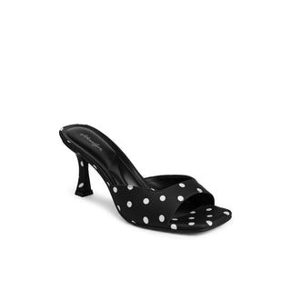 Talia Polka Dot Open-Toe Heeled Mules
