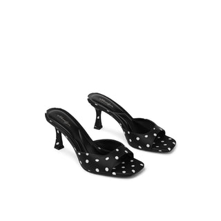 Talia Polka Dot Open-Toe Heeled Mules
