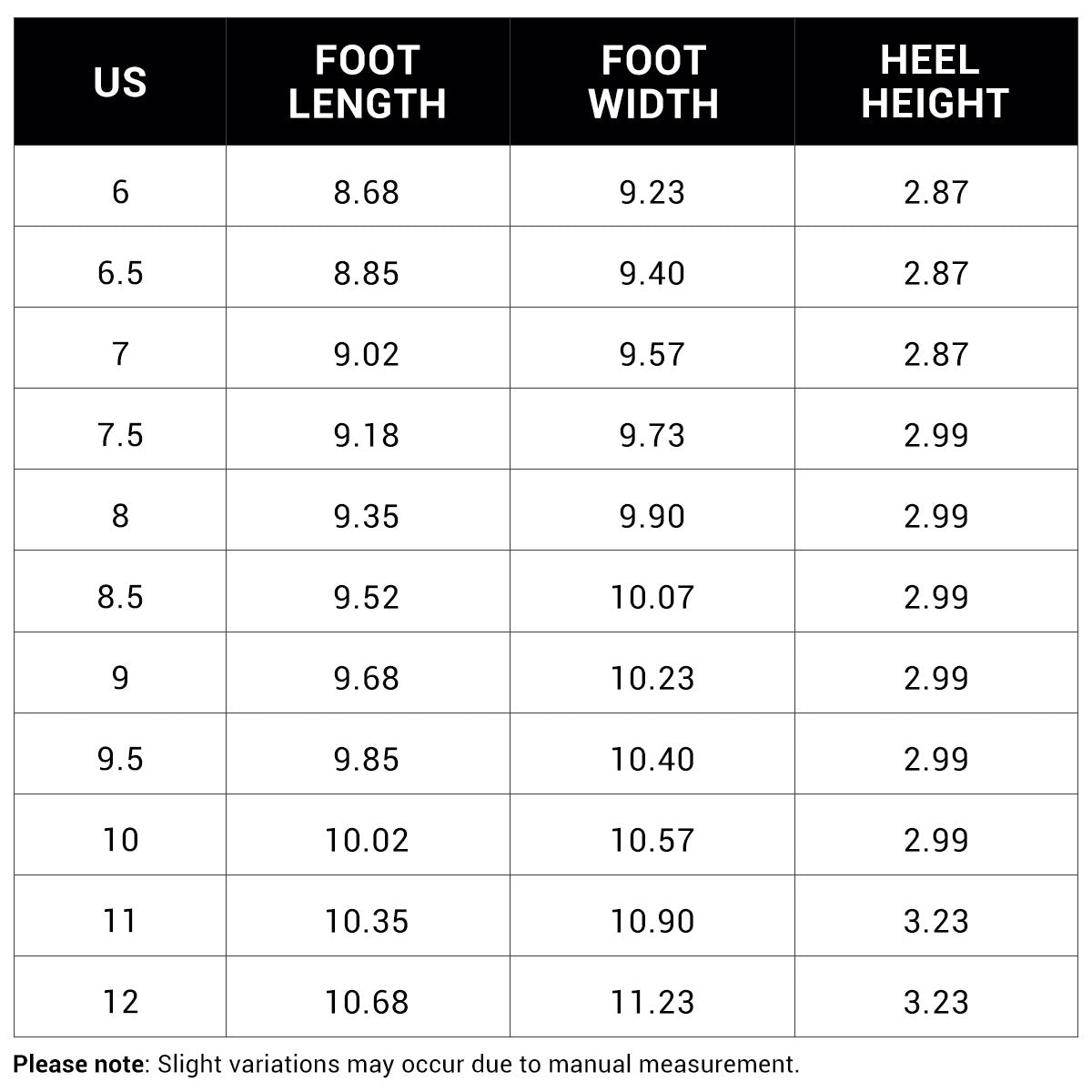 Size guide for Talia Polka Dot Open-Toe Heeled Mules