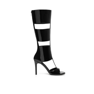 Zaria Patent Cutout Knee-High Boots