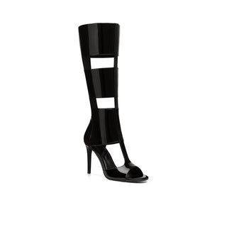 Zaria Patent Cutout Knee-High Boots