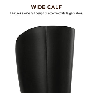 Noelle Wide-Calf Kitten-Heel Boots