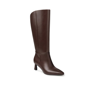 Noelle Wide-Calf Kitten-Heel Boots