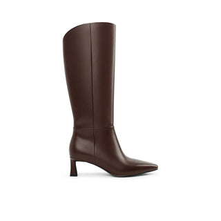 Noelle Wide-Calf Kitten-Heel Boots