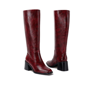 Blair Square-Toe Knee-High Boots