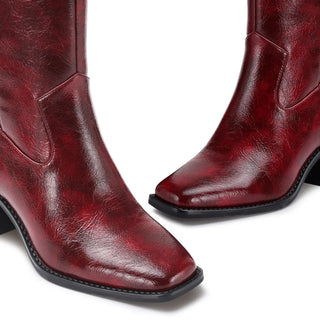 Blair Square-Toe Knee-High Boots