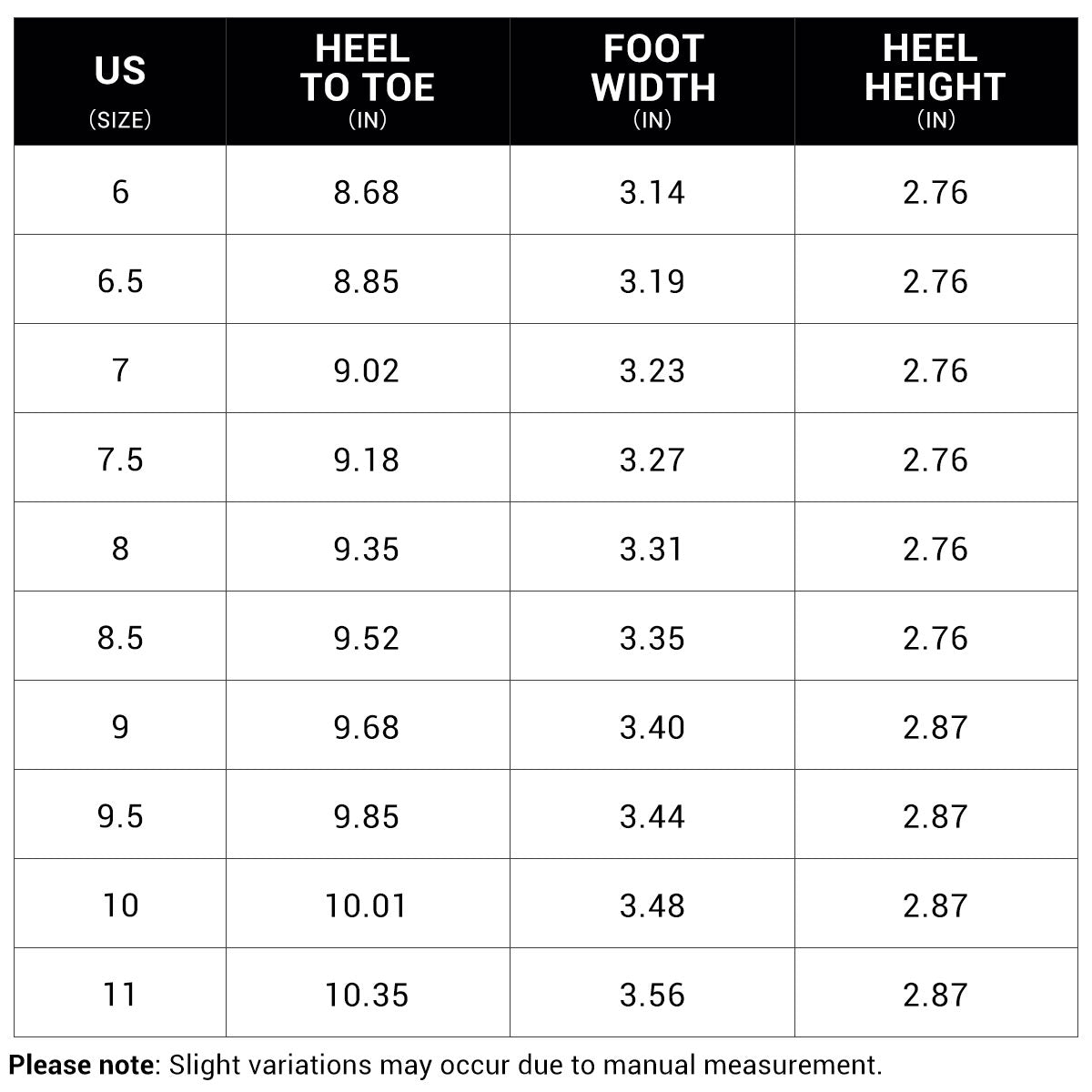 Size guide for Audrey Pointed-Toe Slingback Pumps